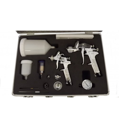Fast Mover Tools / Starchem Twin Automotive Spray Gun Kit Gravity Feed FMT4005